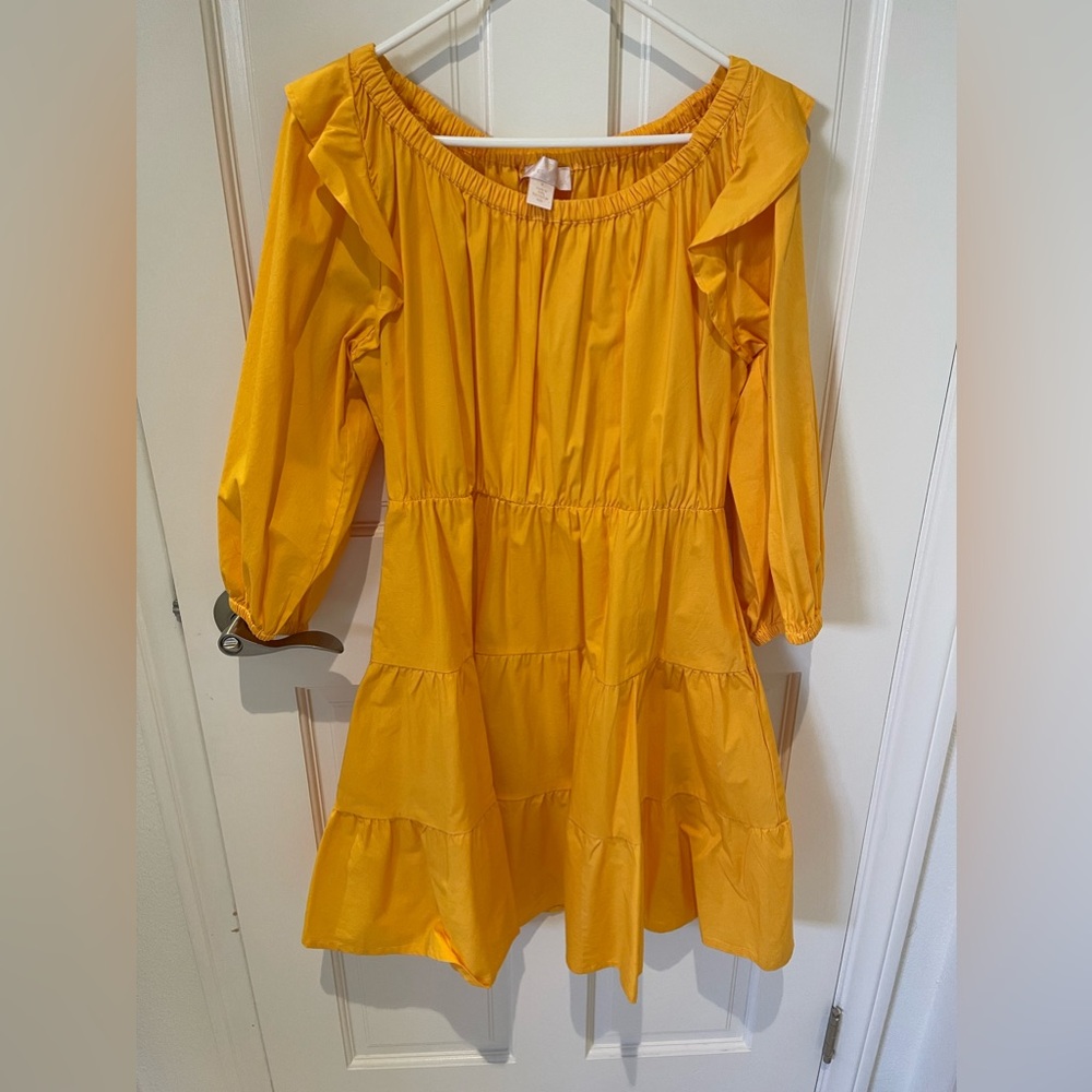 Mustard yellow Racheal parcel dress, size small , worn once